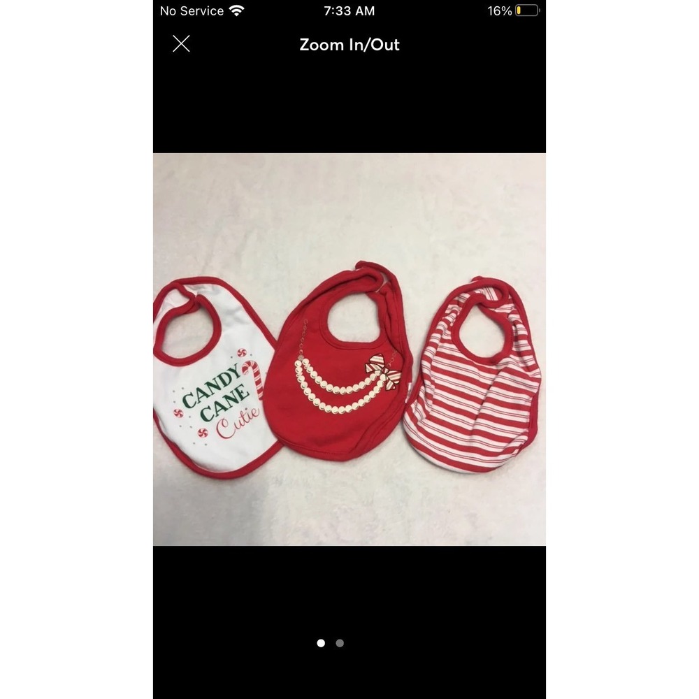 Baby Holiday Christmas bibs in great‎ condition Hudson Baby 3 pack
